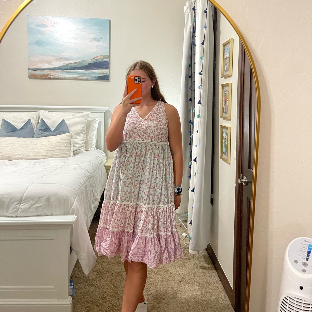 LoveShackFancy Midi Floral Dress